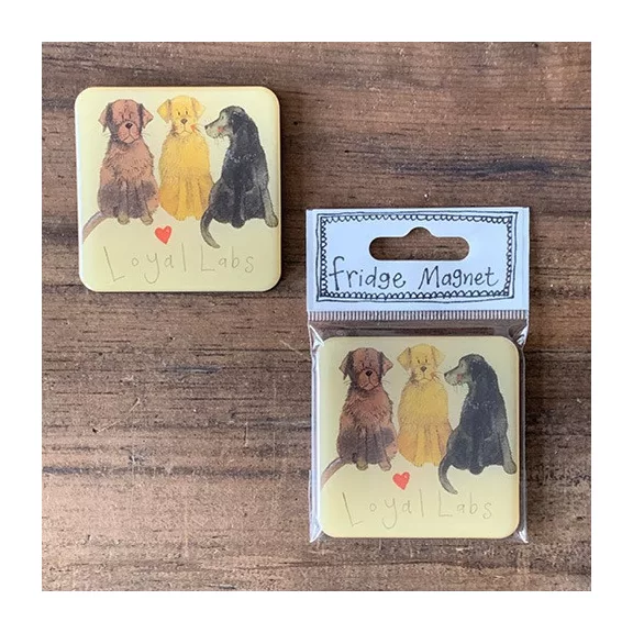 Hűtőmágnes Alex Clark, 6x6 cm, Labradorok Hűtőmágnes Alex Clark, 6x6 cm, Labradorok
