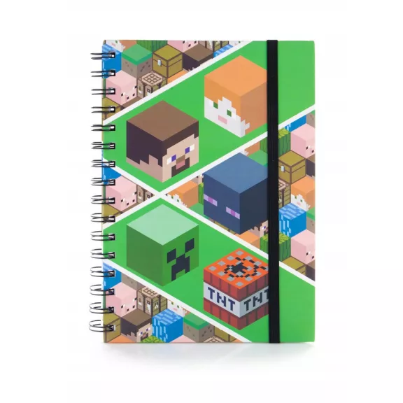 Minecraft Blocks A/5 vonalas spirál füzet Minecraft Blocks A/5 vonalas spirál füzet
