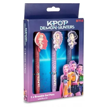 K-pop Démonvadászok Chibi törölhető toll szett 3 db-os