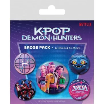 K-pop Démonvadászok HunterX kitűző 5 db-os