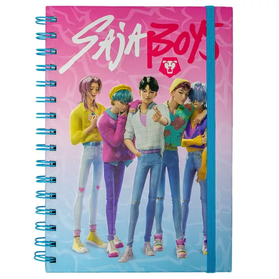 K-pop Démonvadászok Saja Boys spirál notesz, vonalas füzet A5 K-pop Démonvadászok Saja Boys spirál notesz, vonalas füzet A5