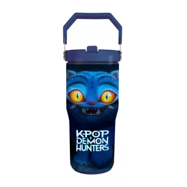   K-pop Démonvadászok Derpy rozsdamentes acél thermo szívószálas kulacs 600 ml