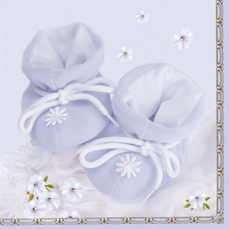 Babaváró Little Blue Shoes szalvéta 20 db-os 33x33 cm