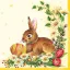 Húsvét Egg & Hare szalvéta 20 db-os 33x33 cm