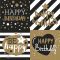 Happy Birthday Golden szalvéta 20 db-os 33x33 cm