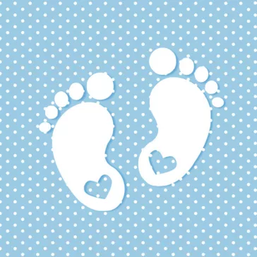 Babaváró Little Feet Blue szalvéta 20 db-os 33x33 cm