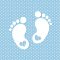 Babaváró Little Feet Blue szalvéta 20 db-os 33x33 cm