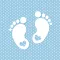 Babaváró Little Feet Blue szalvéta 20 db-os 33x33 cm