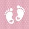 Babaváró Little Feet Pink szalvéta 20 db-os 33x33 cm