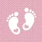 Babaváró Little Feet Pink szalvéta 20 db-os 33x33 cm