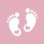 Babaváró Little Feet Pink szalvéta 20 db-os 33x33 cm