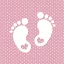 Babaváró Little Feet Pink szalvéta 20 db-os 33x33 cm