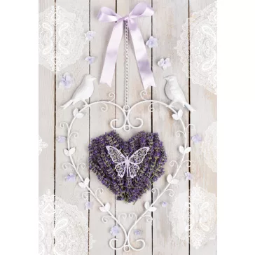 Levendula Heart A/4 gumis mappa