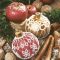 Karácsony Lace Red&Gold Baubles szalvéta 20 db-os 33x33 cm
