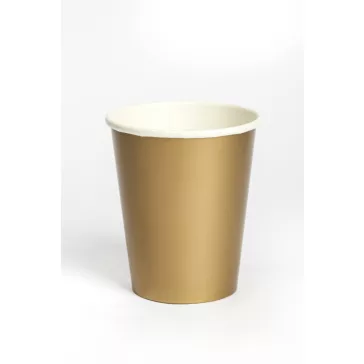 Színes Gold papír pohár 8 db-os 250 ml