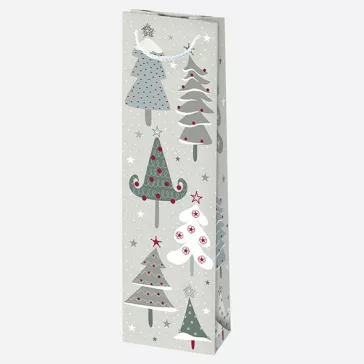 Karácsonyi Patterned papír italtáska 12x40x9 cm