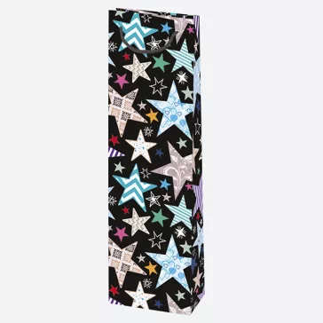 Karácsonyi Patterned papír italtáska 12x40x9 cm