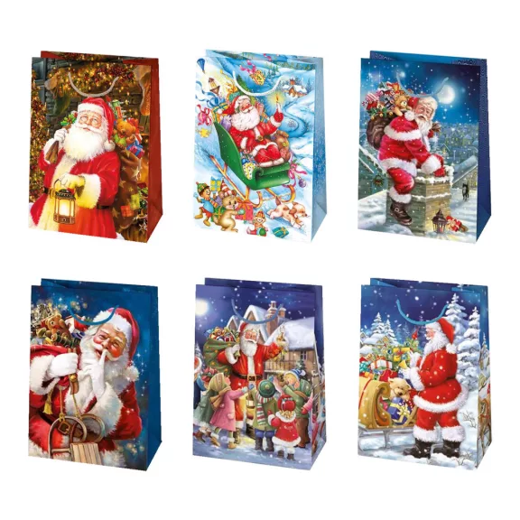 Karácsonyi Toyland papír ajándéktasak, ajándékzacskó 23x32x11 cm Karácsonyi Toyland papír ajándéktasak, ajándékzacskó 23x32x11 cm