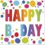 Happy Birthday Dots szalvéta 20 db-os 33x33 cm