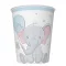 Baby elefánt Blue Balloon papír pohár 8 db-os 250 ml