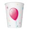 Happy Birthday Cake with Balloons papír pohár 8 db-os 250 ml