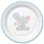 Baby elefánt Blue Balloon papírtányér 8 db-os 18 cm