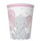 Baby elefánt Pink Balloon papír pohár 8 db-os 250 ml
