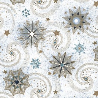 Karácsonyi Stars And Twirls szalvéta 20 db-os 33x33 cm