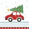 Karácsonyi Joyful Xmas Car szalvéta 20 db-os 33x33 cm