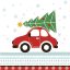 Karácsonyi Joyful Xmas Car szalvéta 20 db-os 33x33 cm