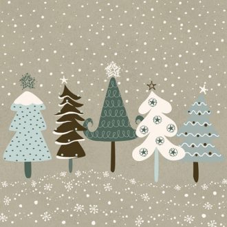 Karácsonyi Snowy Eco Forest szalvéta 20 db-os 33x33 cm