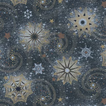   Karácsonyi Stars And Twirls Navy szalvéta 20 db-os 33x33 cm