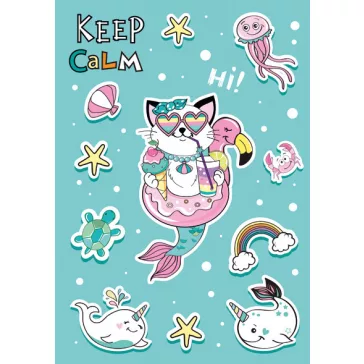 Állatos Cat Vibes A/4 gumis mappa
