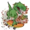 Dinoszaurusz Crazy szalvéta 20 db-os 33x33 cm