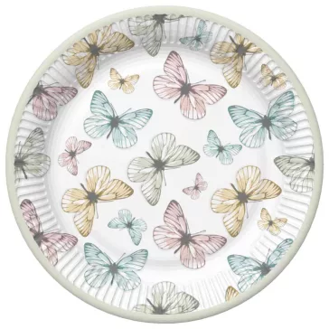 Pillangó Light papírtányér 8 db-os 22,7 cm