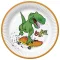 Dinoszaurusz Crazy papírtányér 8 db-os 22,7 cm