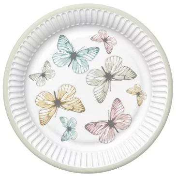 Pillangó Light papírtányér 8 db-os 18 cm