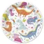Dinoszaurusz Funny papírtányér 8 db-os 18 cm