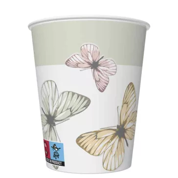 Pillangó Light papír pohár 8 db-os 250 ml