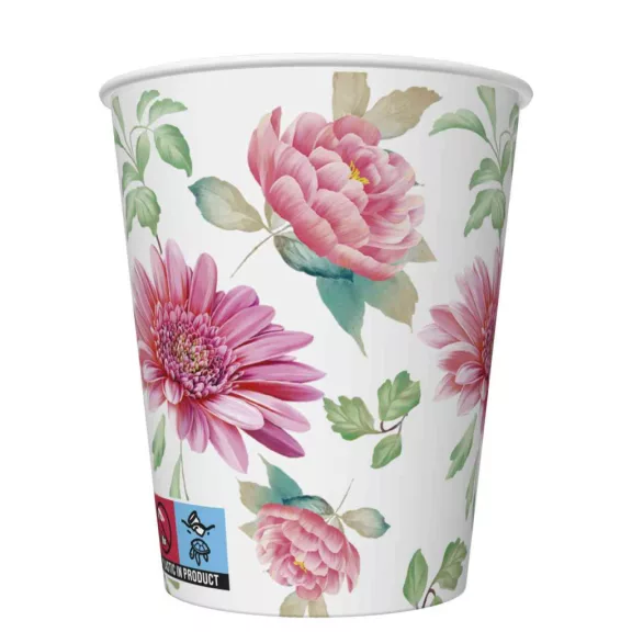Virág Arrangement papír pohár 8 db-os 250 ml Virág Arrangement papír pohár 8 db-os 250 ml