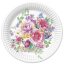 Virág Arrangement papírtányér 8 db-os 22,7 cm