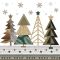 Karácsony Graphic Trees szalvéta 20 db-os 33x33 cm