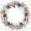 Karácsonyi Wreath on White szalvéta 20 db-os 33x33 cm