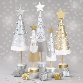 Karácsonyi Handmade Trees szalvéta 20 db-os 33x33 cm