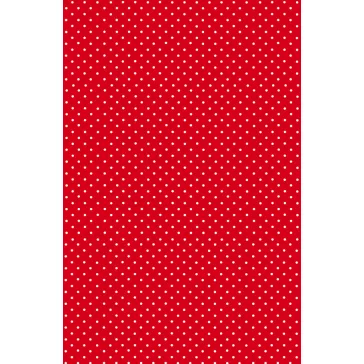 Piros White Dots papír asztalterítő 120x180 cm