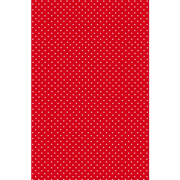 Piros White Dots papír asztalterítő 120x180 cm