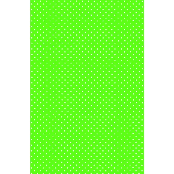 Zöld White Dots papír asztalterítő 120x180 cm