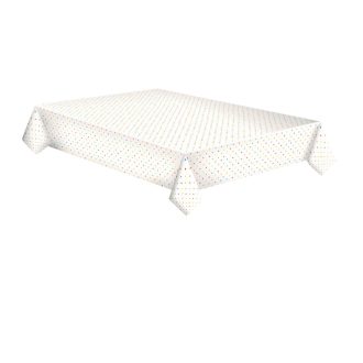 Színes Pastel Dots papír asztalterítő 120x180 cm