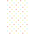 Színes Pastel Dots papír asztalterítő 120x180 cm