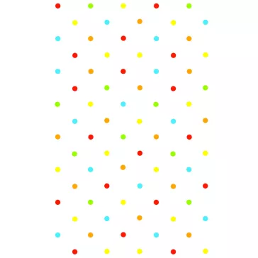 Színes Pastel Dots papír asztalterítő 120x180 cm